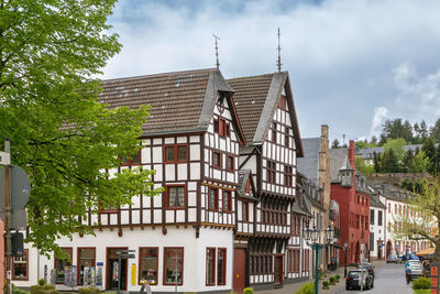 Historical half-timbered houses in bad munstereifel city center, germany