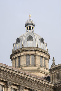 The dome of the museum and art gallery in the city of birmingham, uk