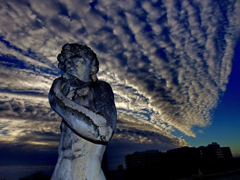 Low angle view of cloudy sky