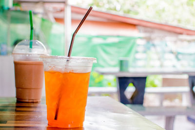 Close-up of drink on table