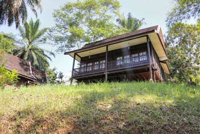 Low angle view of built structure against sky