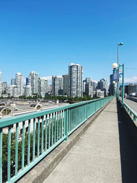 Bridge over river against clear sky