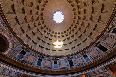 Low angle view of skylight