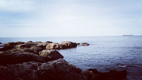 View of calm sea against sky