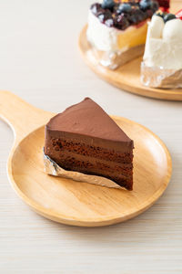 Close-up of dessert in plate on table