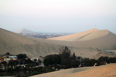 Scenic view of desert against sky