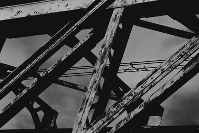 Low angle view of bridge against sky