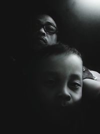 Close-up portrait of cute boy