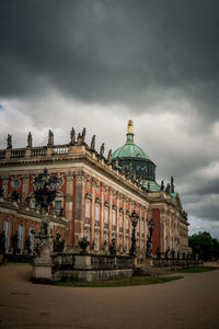 Low angle view of historic building against sky