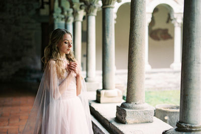 Young woman looking away