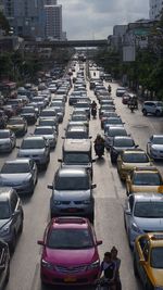 Cars parked in parking lot