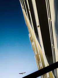 Low angle view of buildings against clear sky