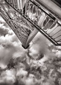 Low angle view of built structure against cloudy sky