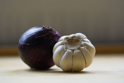 Close-up of fruit on table