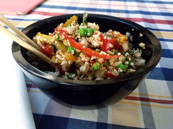 Close-up of served food