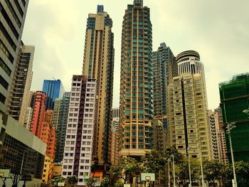 Low angle view of buildings against sky