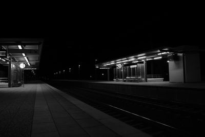 Empty illuminated underground walkway