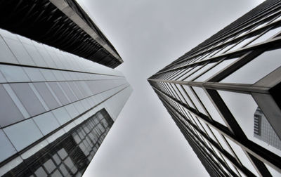 Low angle view of modern building against sky