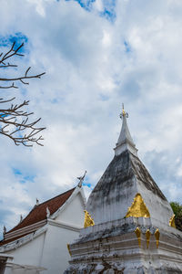 Low angle view of traditional building against sky