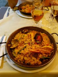 Close-up of served food