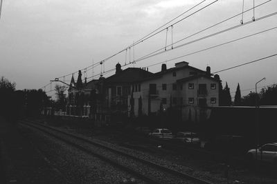 Railroad tracks against sky