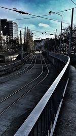 Railroad track passing through road