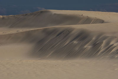 Sand dunes in desert