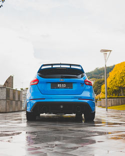 Car on road against sky