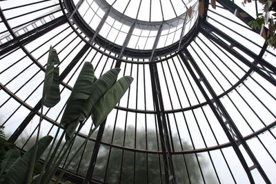 Low angle view of metallic cupola against sky