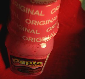 Close-up of text on wall