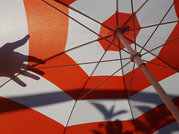 Close-up of orange umbrella