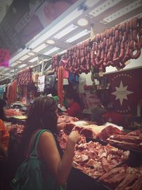 Full frame shot of people in market