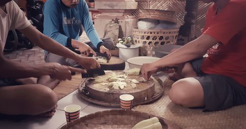 Group of people at restaurant