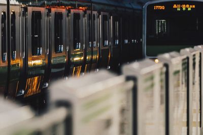 Close-up of train