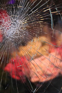 Close-up of broken glass