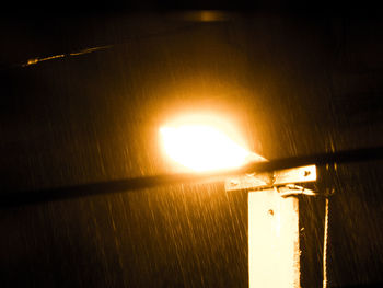 View of illuminated lights at night