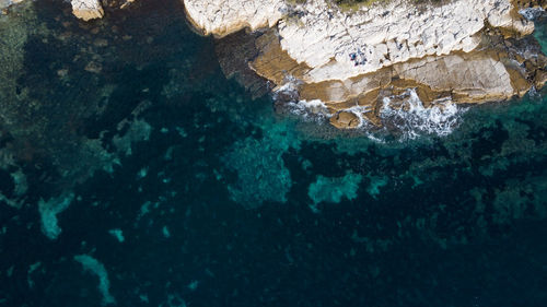 Rock formations in sea