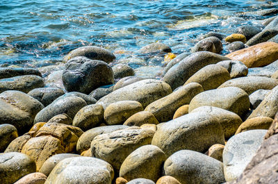 Rocks in sea