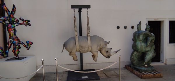 Statue of people in museum