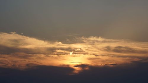 Low angle view of sky during sunset