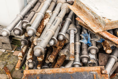 Old rusty metal door