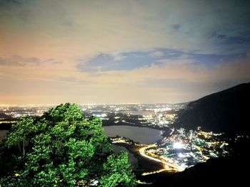 High angle view of city