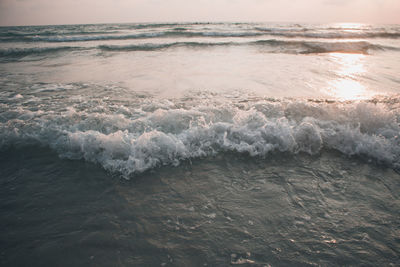 Waves rushing towards shore