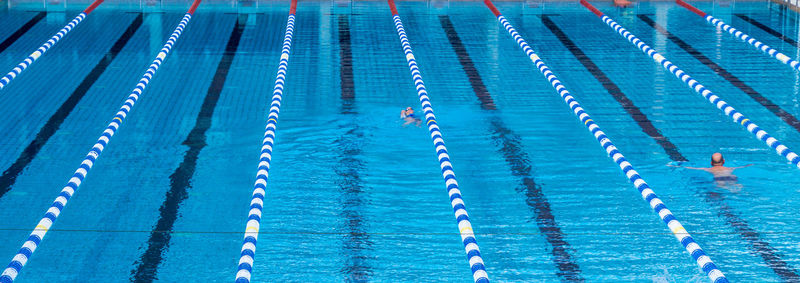 High angle view of swimming pool