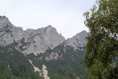 Scenic view of mountains against clear sky