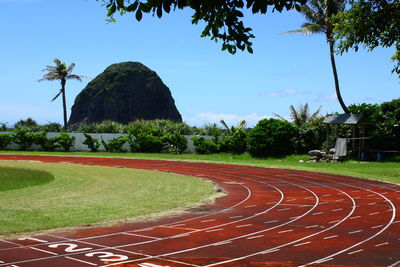 View of running tracks