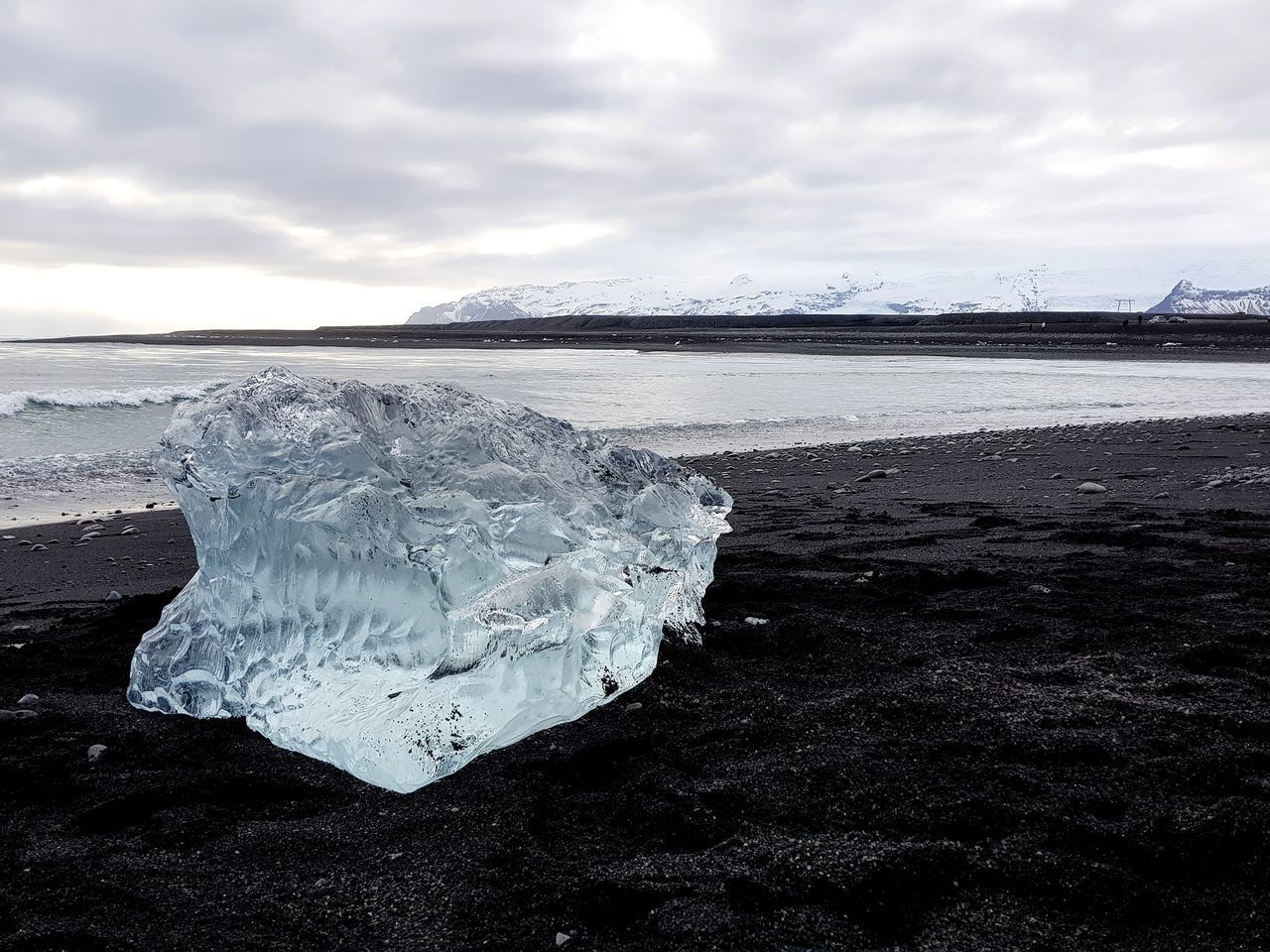 FROZEN WATER ON GLASS OF LAND