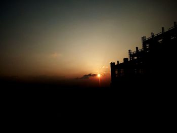 Silhouette of trees at sunset