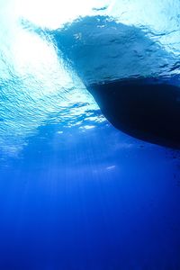 Low angle view of swimming pool in sea