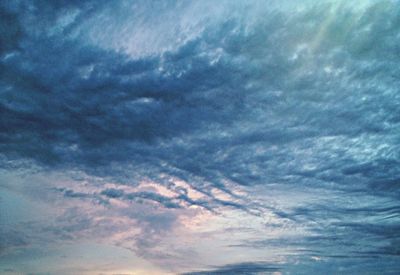 Low angle view of cloudy sky